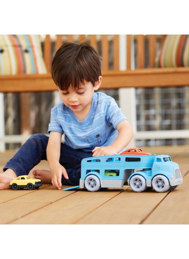 Green Toys Car Carrier Blue Pretend Play Motor Skills Kids Toy Vehicle. No Bpa Phthalates Pvc. Dishwasher Safe Recycled Plastic Made In Usa. - Image 4