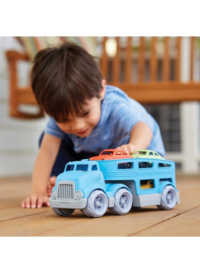 Green Toys Car Carrier Blue Pretend Play Motor Skills Kids Toy Vehicle. No Bpa Phthalates Pvc. Dishwasher Safe Recycled Plastic Made In Usa. - Image 3