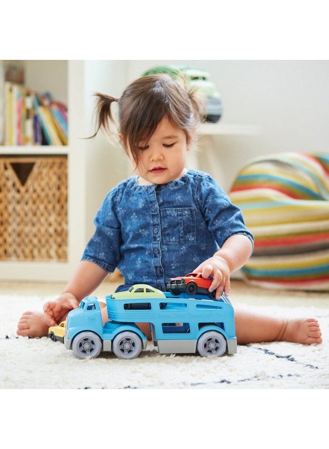 Green Toys Car Carrier Blue Pretend Play Motor Skills Kids Toy Vehicle. No Bpa Phthalates Pvc. Dishwasher Safe Recycled Plastic Made In Usa. - Image 5