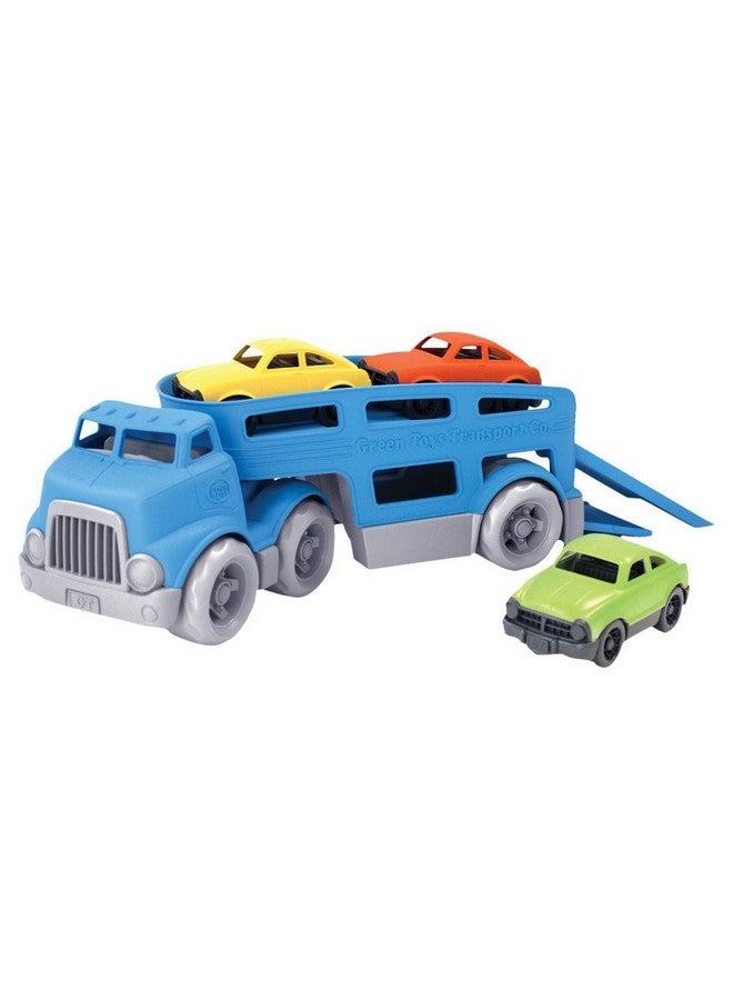 Green Toys Car Carrier Blue Pretend Play Motor Skills Kids Toy Vehicle. No Bpa Phthalates Pvc. Dishwasher Safe Recycled Plastic Made In Usa. - Image 2