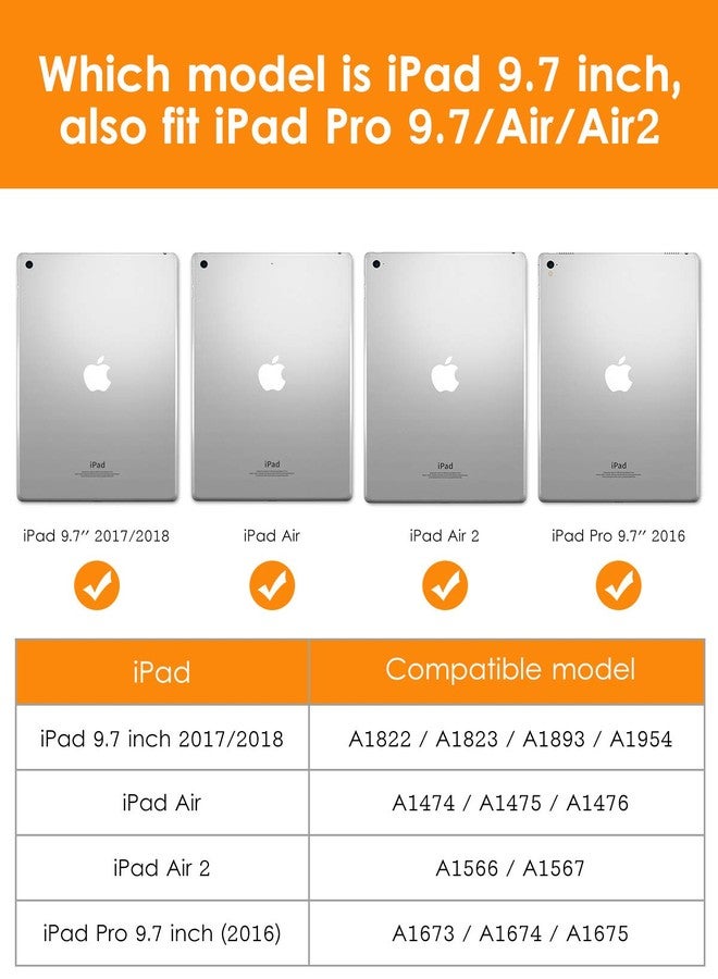 DTTO New iPad 9.7 Inch 5th/6th Generation 2018/2017 Case with Apple Pencil Holder, Premium Leather Folio Stand Cover Case for Apple iPad 9.7 inch, Also Fit iPad Pro 9.7/Air 2/Air - Black(Grey Lining) - Image 2