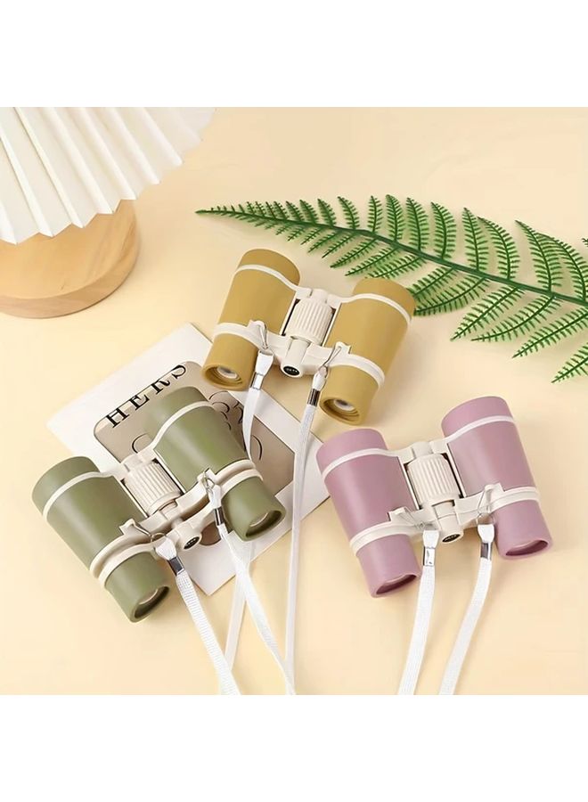 Brown Childrens 4x30 Toy Binoculars For Bird Watching Learning Hiking Birthday Gifts - Image 1