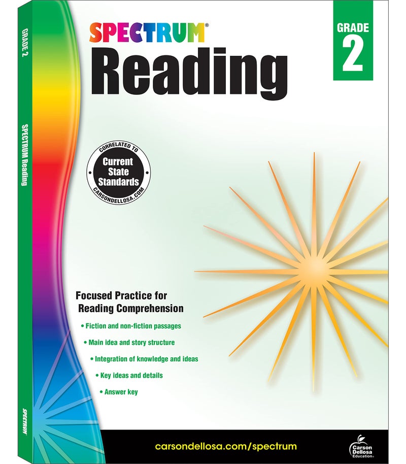 Spectrum 2nd Grade Reading Comprehension Workbooks, Spectrum Grade 2 Nonfiction and Fiction Reading Comprehension, Story Structure, Main Ideas, and Critical Thinking Skills - Image 1