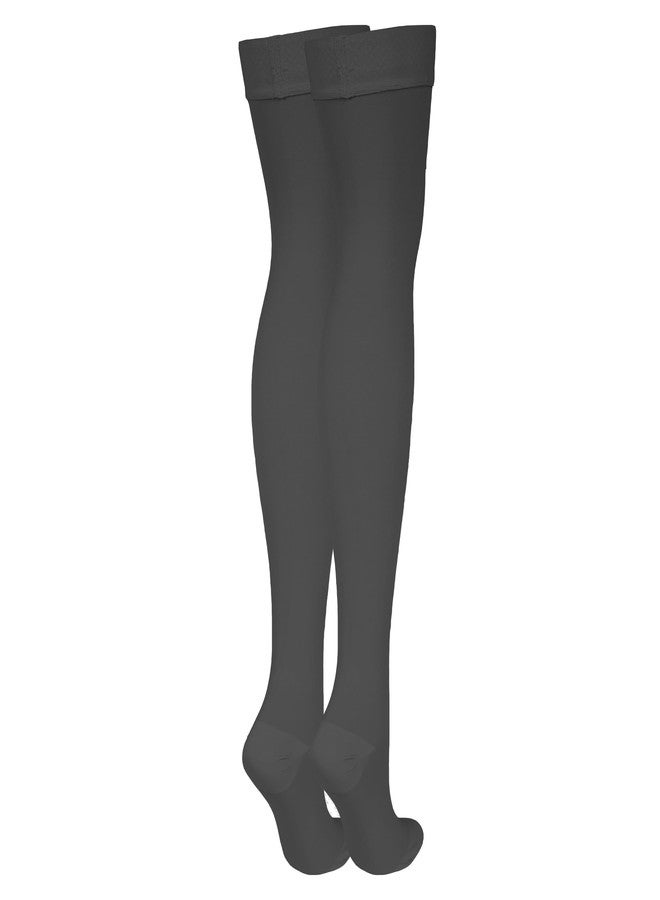 NuVein Medical Compression Stockings, 30-40 mmHg Support, Women & Men Thigh Length Hose, Closed Toe, Black, Medium - Image 5