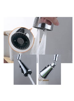 Excefore 360 degree Swivel Faucet Tap Aerator,with 3 Water Outlet Modes,Water Saving Splash Proof Kitchen Bathroom Head Sink Spout,Apply to 22 to 24mm Tap Spray Head (Sliver)  - Image 3