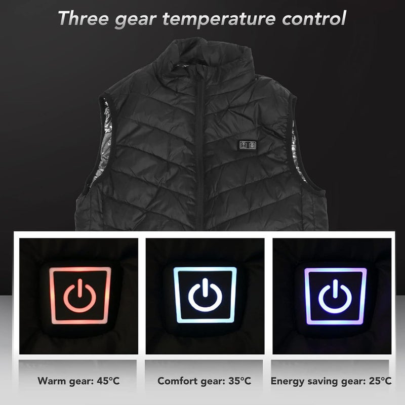 klarako Dual Control Switch Heated Vest with Adjustable Temperature Washable Wearing Scenario for Men Women Black - Image 4