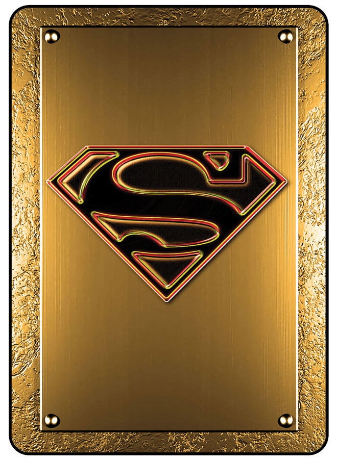 AMINA ALSHEBLI Protective Case Cover For Samsung Galaxy Tab A7 10.4 Inch (2020) Golden Superman Logo  - Image 1