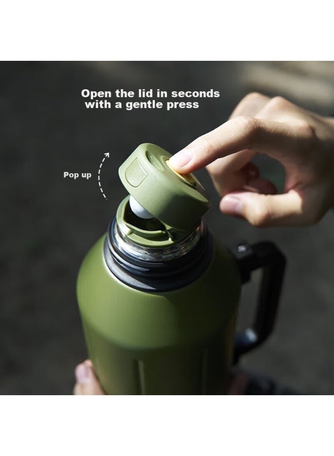 Haers Insulated Travel Flask Outdoor Large Capacity Travel Warm Flask Hgy-1200-001 Desert Yellow - Image 1