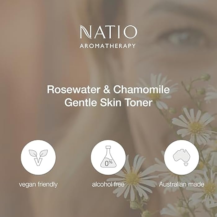 Natio Australia Aromatherapy Rosewater and Chamomile Gentle Skin Toner, 8.4 oz - Gentle, Alcohol-Free Face Toner for Oily, Dry, or Sensitive Skin - Image 4
