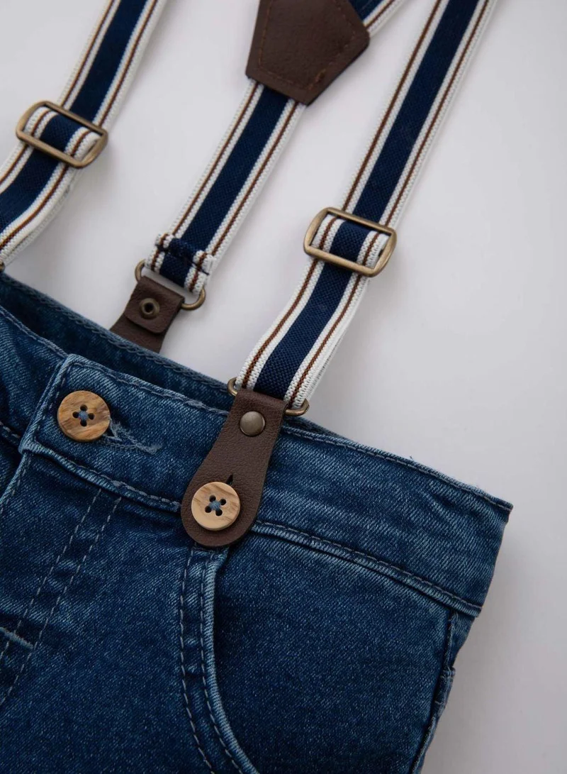 DeFacto Baby Boy Jean Trousers Suspender 2 Piece Set
