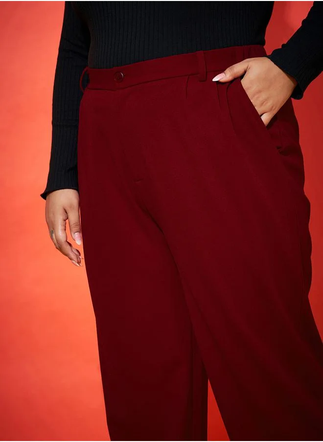 SASSAFRAS Ankle Length Comfort Fit Pants by Styli