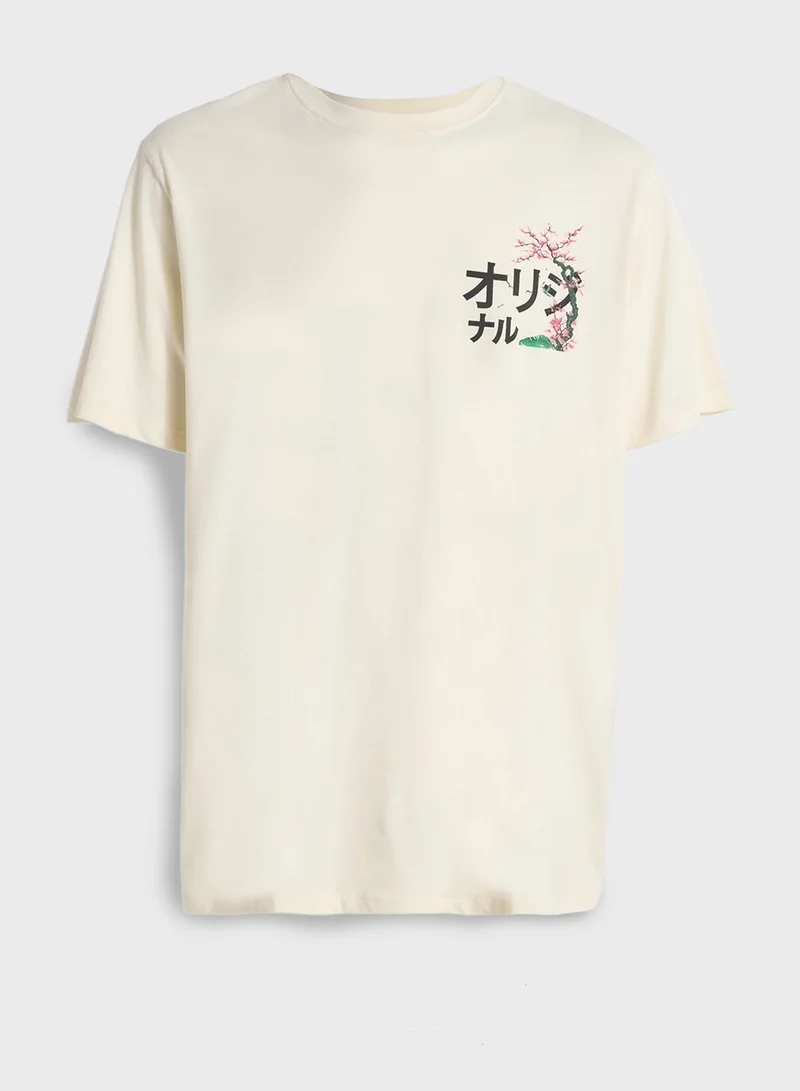 جاك اند جونز Jorfuji Crew Neck T-Shirt