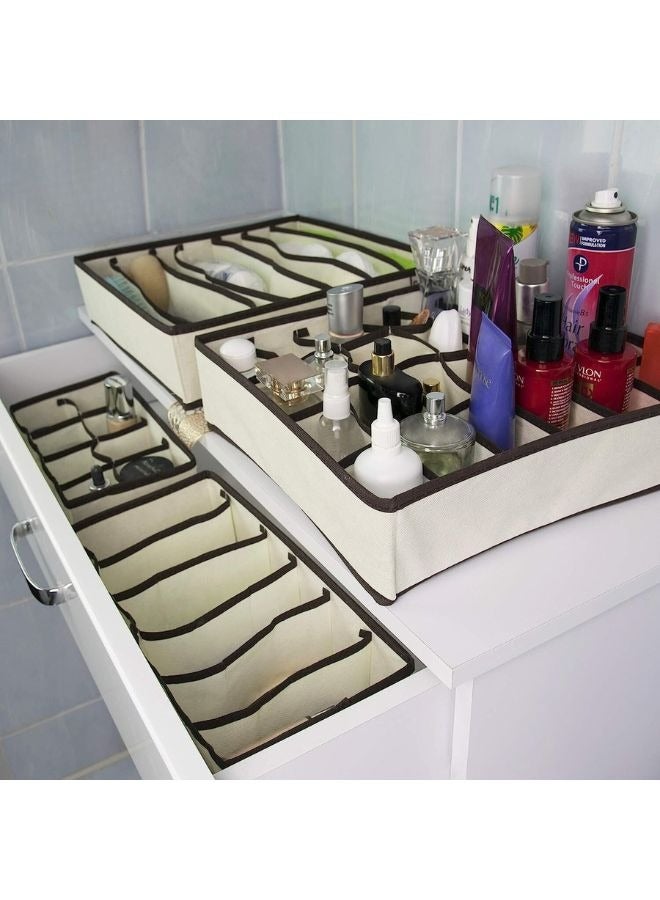 4Packs Sock Underwear Organizer Dividers, Cell Drawer Organizers Fabric Foldable Cabinet Closet Organizers and Storage Boxes for Storing Socks, Underwear, Ties  - Image 5