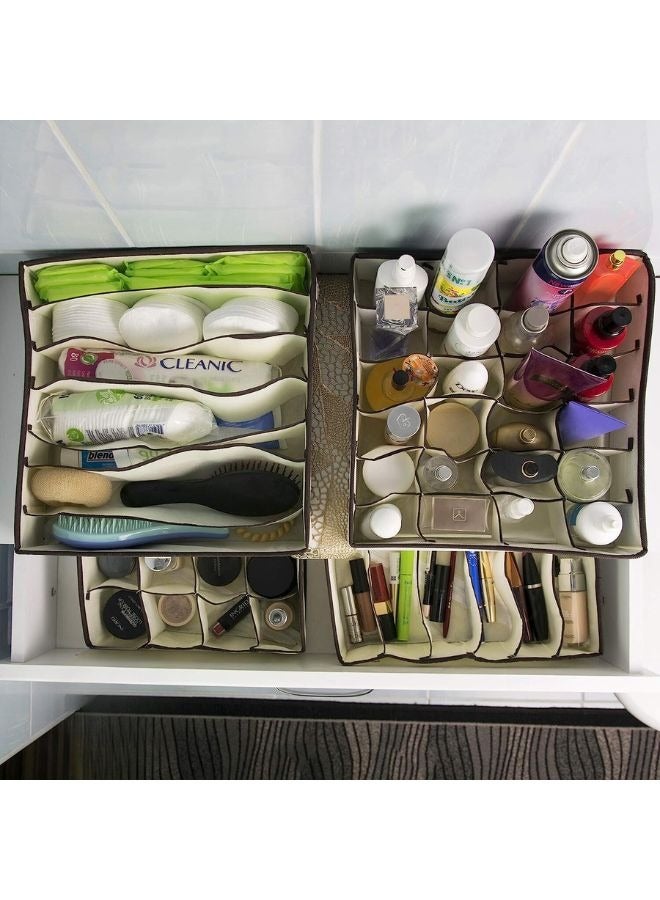 4Packs Sock Underwear Organizer Dividers, Cell Drawer Organizers Fabric Foldable Cabinet Closet Organizers and Storage Boxes for Storing Socks, Underwear, Ties  - Image 4