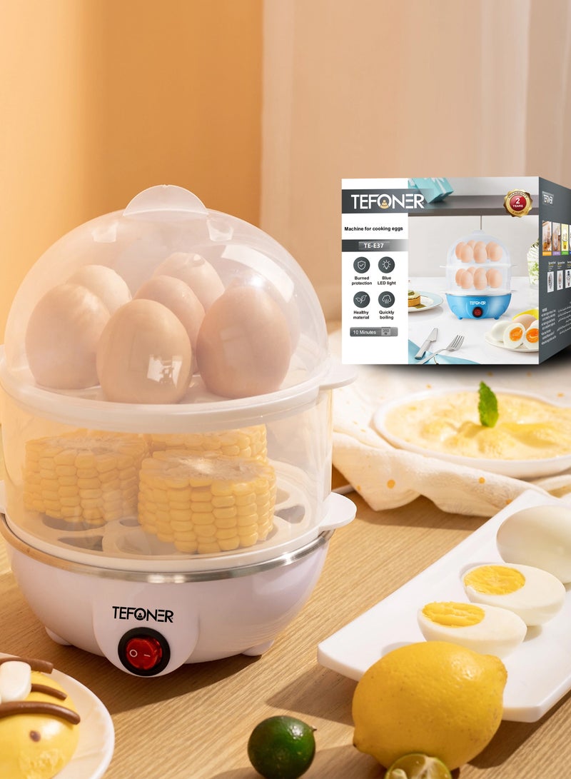 تيفونر سلاقة بيض كهربائية بالبخار. الة سلق البيض بحجم يمكنك من سلق حتى 14 بيضة. جهاز سلق البيض متعدد الاستخدامات. غلايه بيض كهربائيه بقوة 350واط ومؤشر ضوء. سلاقة البيض سريعة حتى 10 دقيقة. - Image 2