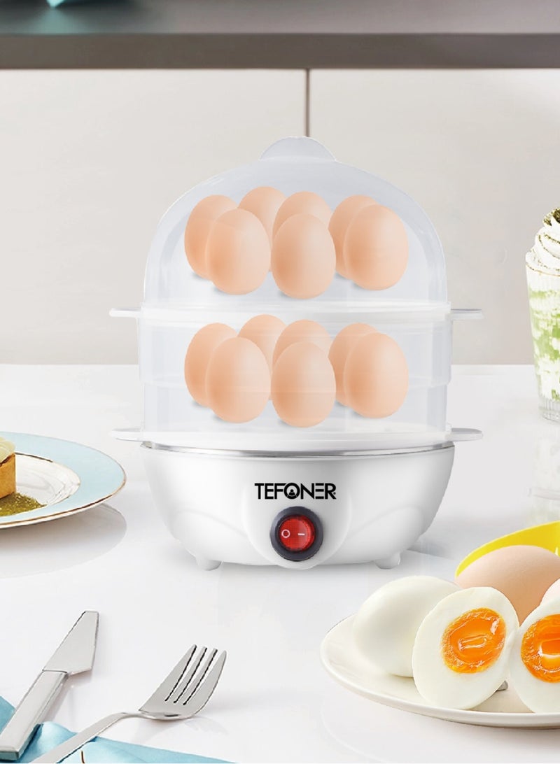 تيفونر سلاقة بيض كهربائية بالبخار. الة سلق البيض بحجم يمكنك من سلق حتى 14 بيضة. جهاز سلق البيض متعدد الاستخدامات. غلايه بيض كهربائيه بقوة 350واط ومؤشر ضوء. سلاقة البيض سريعة حتى 10 دقيقة. - Image 3