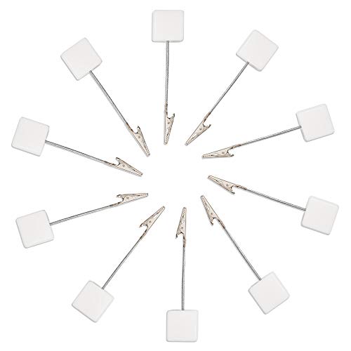 senover 20pcs Table Number Holder Name Place Card Holder Memo Clip Holder Stand Note Holder Pictures Card Paper Menu Clip … (White) - Image 2