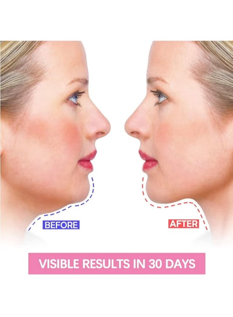 Double Chin Reducer, Face Slimming Strap, V-Shaped Mask Chin up Face Lifting Belt for Women and Men, Anti- Wrinkle Face Mask, Lifting Bandage for Saggy Face Skin Reusable Mask Facial Slimming - Image 2