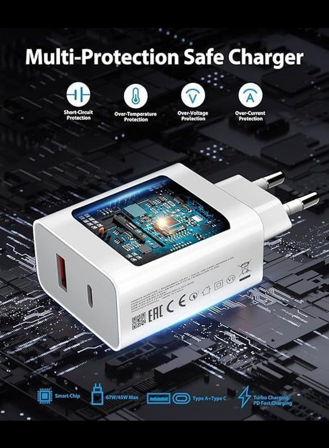 Fast Charger 120W Qc 4.0 Turbo Adapter Charger With 6A USB-C Cable Compatible With Mi Xiaomi Devices - Image 3