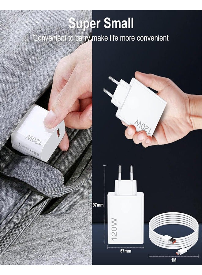 Fast Charger 120W Qc 4.0 Turbo Adapter Charger With 6A USB-C Cable Compatible With Mi Xiaomi Devices - Image 5