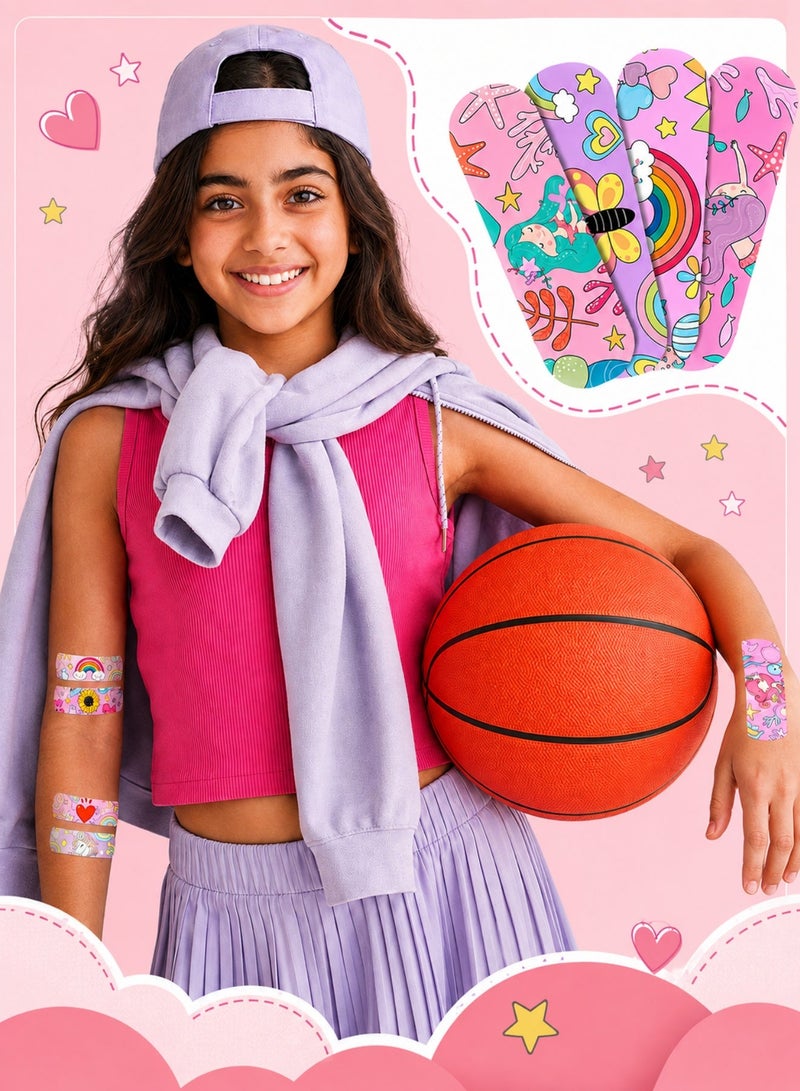 yumee 100PCS Unicorn Kids Bandages, Cute Cartoon Adhesive Band Aids for Children, Waterproof Breathable Flexible First Aid Wound Stickers, Colorful Fun Bandage Strips for Boys Girls Home Emergency Care - Image 2