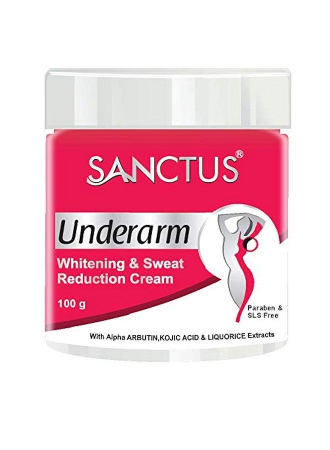 SANCTUS Underarm Whitening & Sweat Reduction Cream - Advanced Lacto Dark Spot Reduction Formula - With Lasting De-Odorizing Effect - 100gm - Image 1