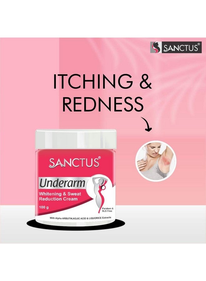 SANCTUS Underarm Whitening & Sweat Reduction Cream - Advanced Lacto Dark Spot Reduction Formula - With Lasting De-Odorizing Effect - 100gm - Image 5