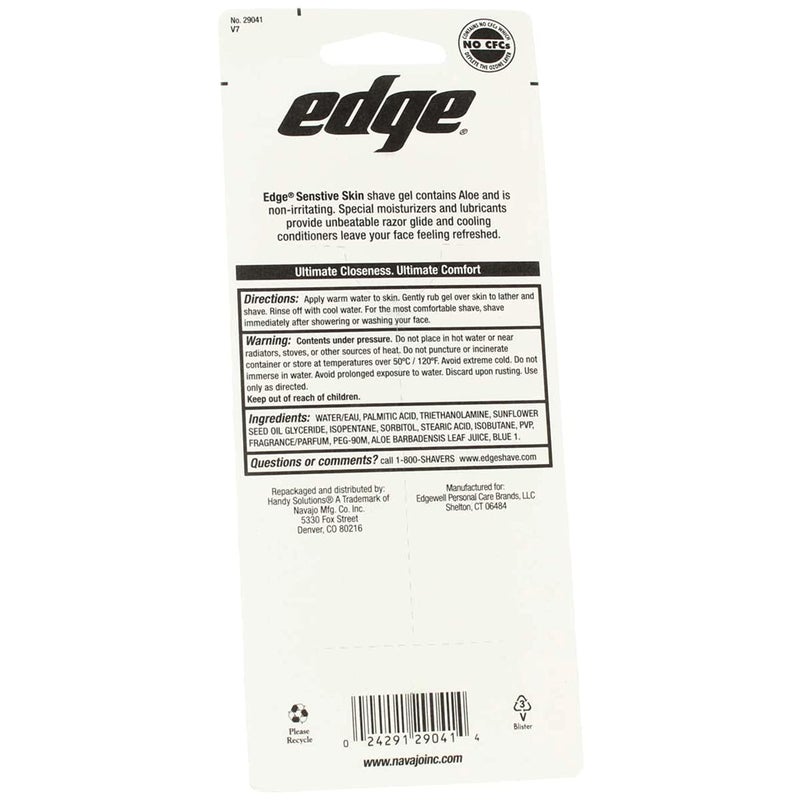 Edge Shave Gel, Sensitive Skin with Aloe 2.75 oz (Pack of 2) - Image 5