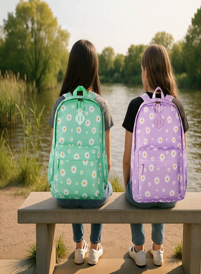 KK CRAFTS حقيبة ظهر للأطفال من كي كي كرافتس، مناسبة لمرحلة ما قبل المدرسة ورياض الأطفال، للأطفال الصغار والأولاد والبنات، مزودة بحزام للصدر، لون أخضر فاتح، مقاس 17 بوصة، حقائب ظهر يومية - Image 3
