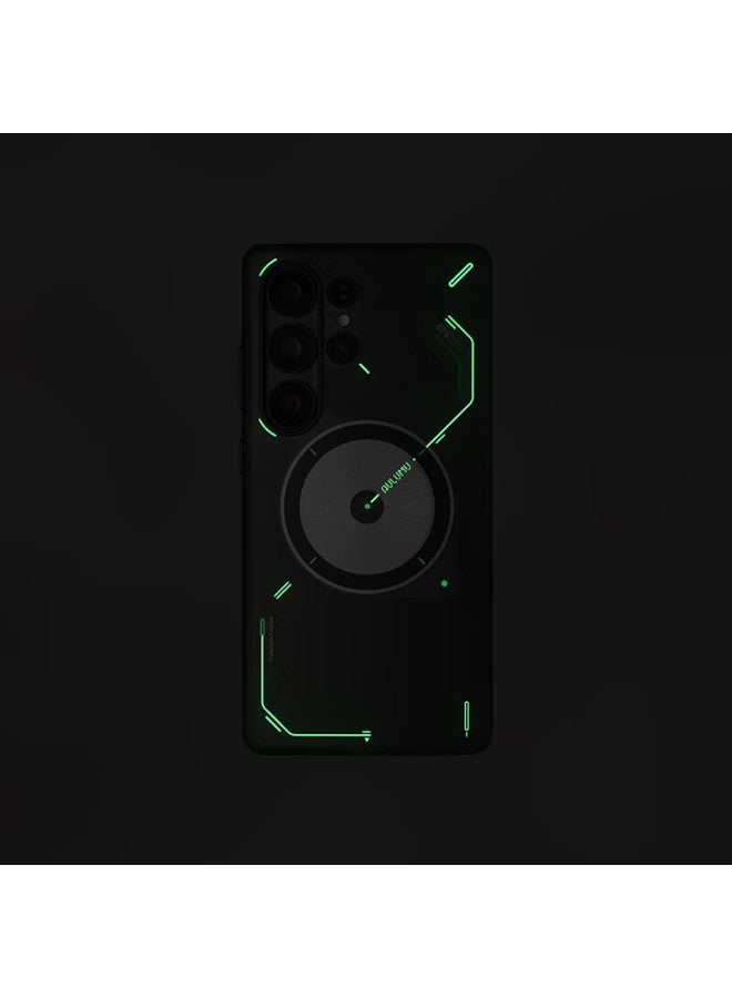 aurumé Aulumu S25 Full Coverage Phone Case For Samsung S25 Ultra, Semi-Transparent Luminous Magnetic Phone Case With Dual Heat Dissipation, Magsafe Compatible Protective Case, Semi-Transparent White - Image 4