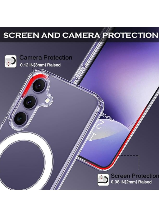 ويكسون جراب شفاف كريستالي لموبايل سامسونج جالاكسي S24 مع حماية كاملة ضد الصفرار ,متوافق الشحن اللاسلكي موبايل ناعم مقاوم للصدمات من البولي يوريثين المقاوم للحرارة - Image 2