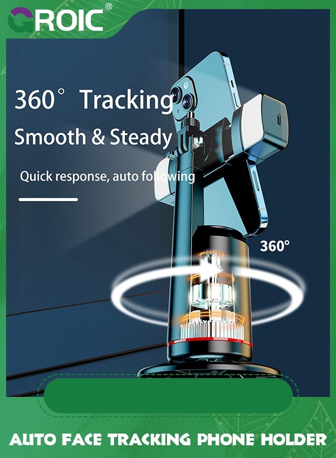 GROIC Auto Face Tracking Phone Holder, 360° Rotation Face Body Phone Tripod Smart Shooting Camera Mount with Rechargeable Remote and Light for Live Vlog Streaming Video  - Image 4
