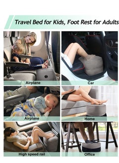 Arabest Inflatable Airplane Travel Pillow Adjustable Height Cushions for Kids to Sleep While Traveling Suitable for Office Home and Any Travel Grey 43x38x23cm  - Image 2