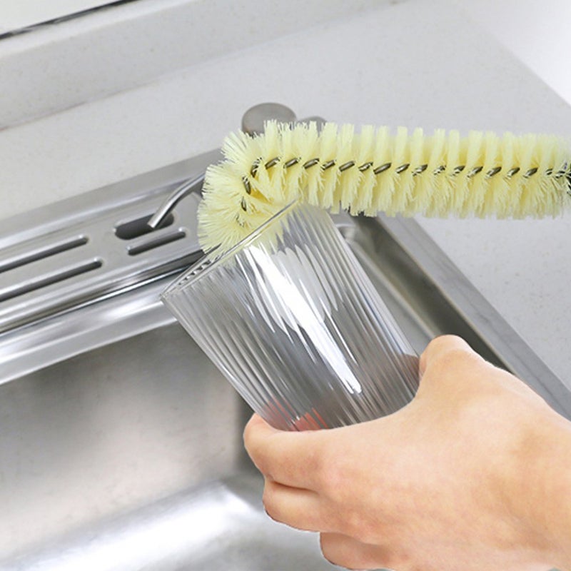 FRMARCH Long Bottle Brush Cleaner -16" Bottle Cleaning Brush Flexional Water Bottle Cleaner Washer Tool for Water Bottles,Cup,Tumblers or Wine Stemware - Image 5