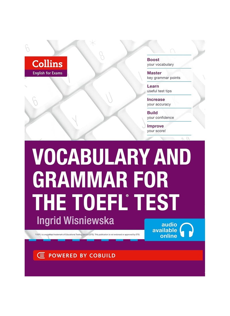 المفردات والقواعد لاختبار TOEFL كولينز الإنجليزية لاختبار التوفل 