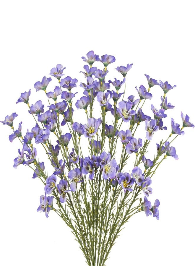 CITYES 10 Pcs Artificial Wildflowers with Stems Bulk Silk Spring Flowers 21 Inch Fake Forsythia Branches Purple Faux Wildflowers Floral Arrangements for Home Decor Indoor Outdoor Wedding Centerpieces - Image 1