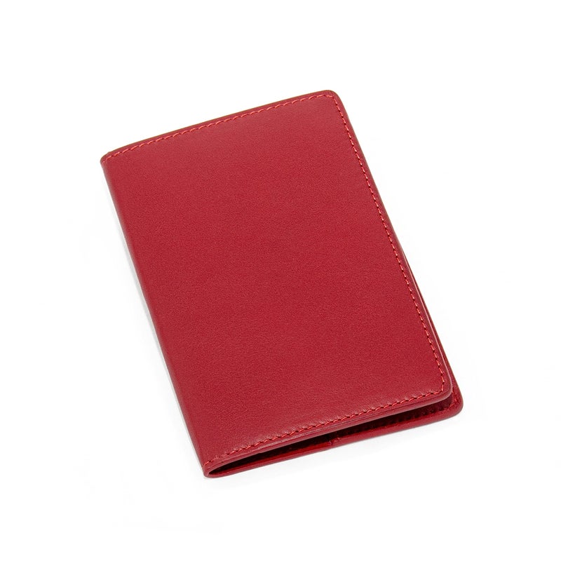 Maruse Italian Leather Passport Cover for Men and Women, Handmade in Italy, Red - Image 1