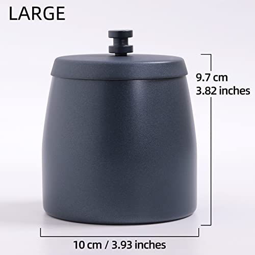 IN ONE Large Ashtray with Lid for Cigarette, Stainless Steel Smokeless Odorless Windproof Ash tray for Home Office Tabletop Outside Patio Outdoor Balcony(3.93''x3.2''x3.82'') - Image 2