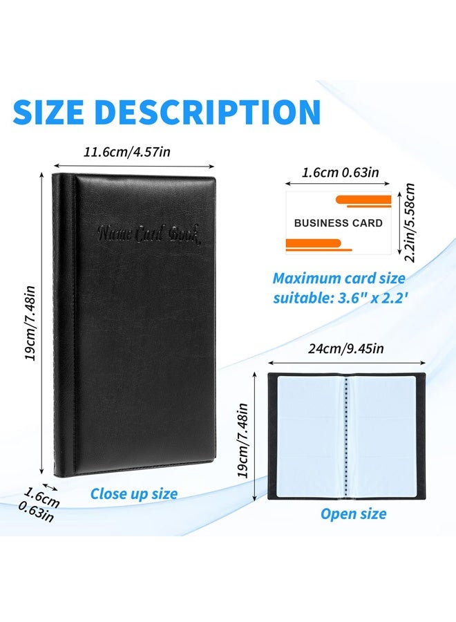 240 Card Business Card Holders, PU Leather Business Card Wallet, Credit Card Holder, Name Card Collection Folder for Men Women - Image 2