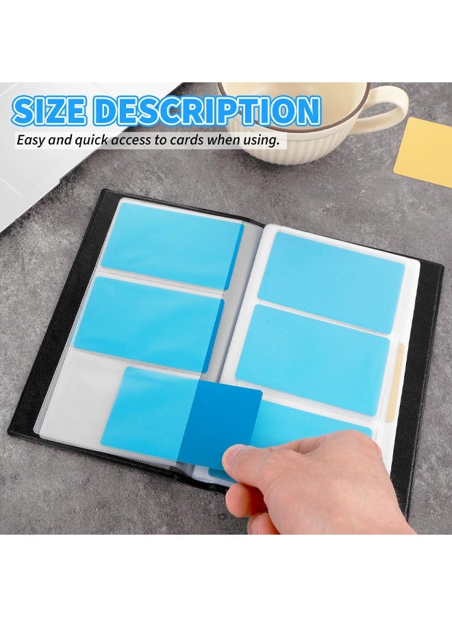 240 Card Business Card Holders, PU Leather Business Card Wallet, Credit Card Holder, Name Card Collection Folder for Men Women - Image 3