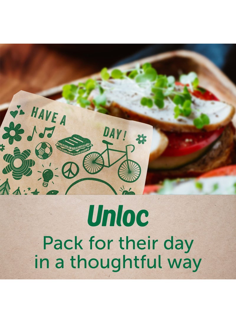 Ziploc Ziploc Paper Sandwich and Snack Bags, Recyclable & Sealable with Fun Designs, 50 Bags Total  - Image 3
