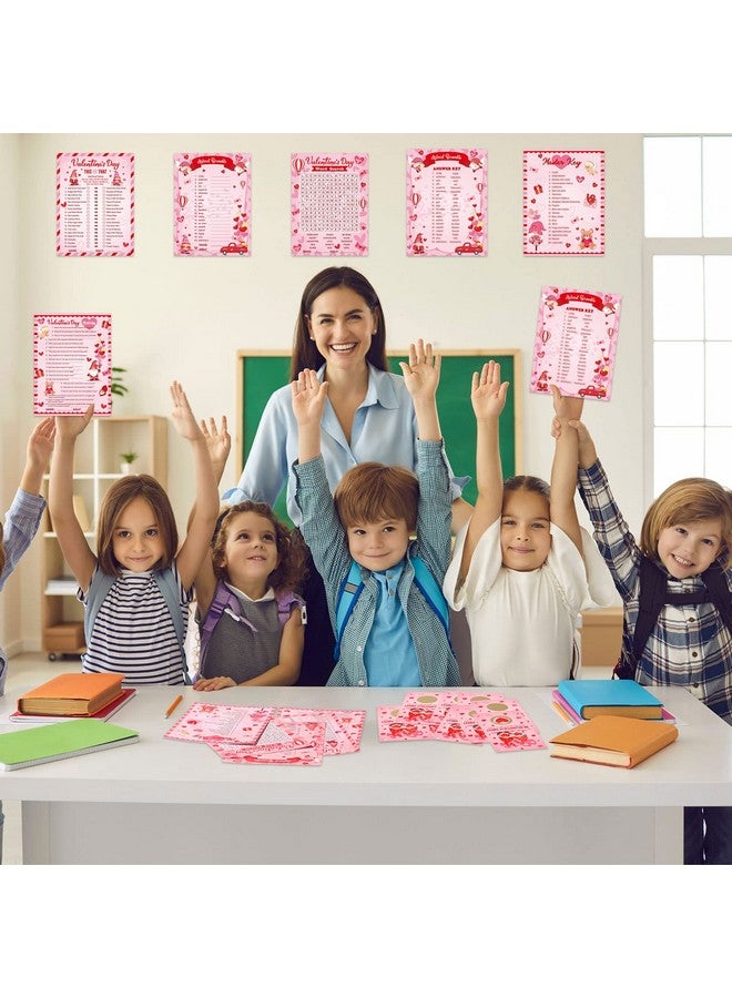 Chinco 127 Pcs Valentine‘s Day Games Cards Bingo Game for Adults Kids Valentine‘s Day Party with Pencil Trivia Classroom Activities Valentine Gifts Boys Girls Birthday Party Supplies - Image 5