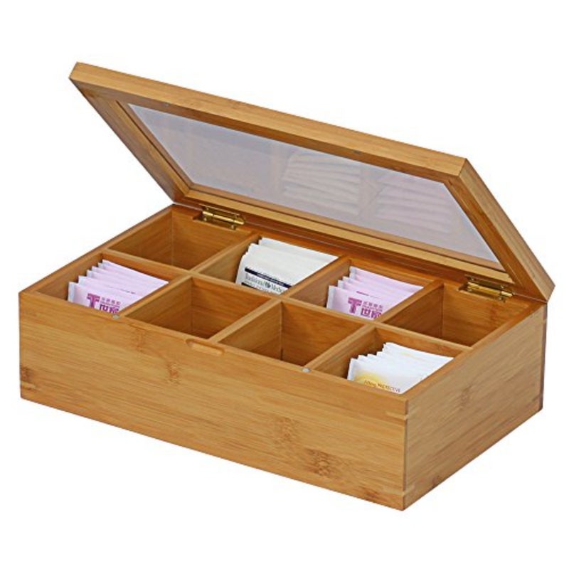 TB1323 Bamboo Tea Box, Natural - Image 2