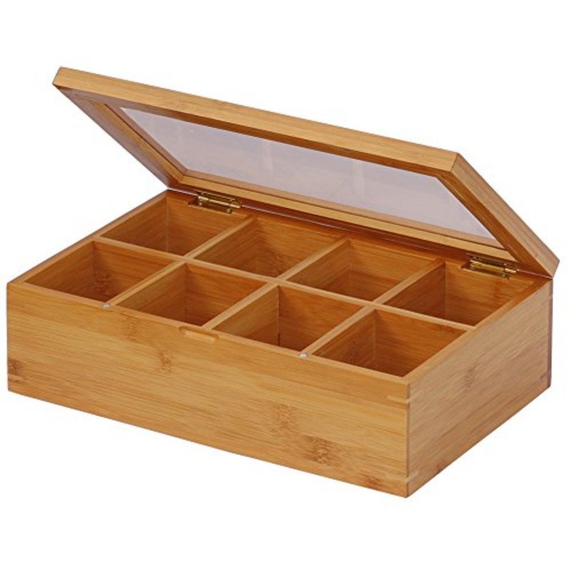 TB1323 Bamboo Tea Box, Natural - Image 1