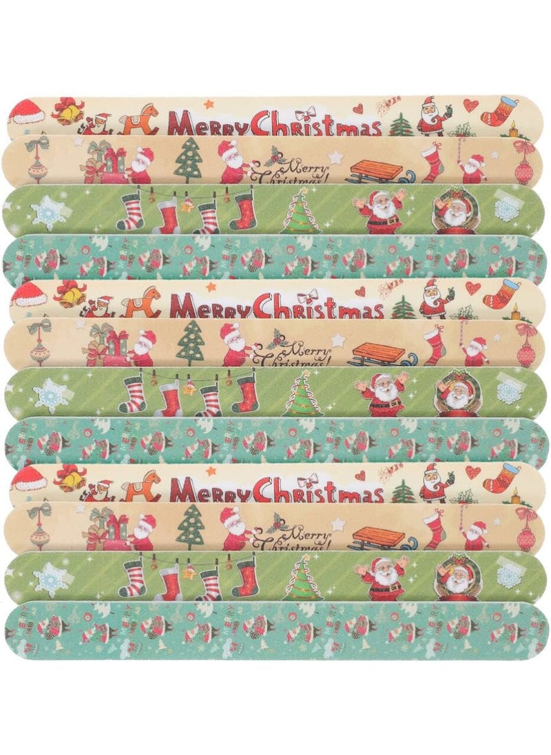 Beaupretty - Beaupretty 24pcs Christmas Nail Files EVA Nail Shiners Double Sided Emery Board Nail Sanding File Nail Shine Buffer Polisher Nail Art Manicure Tools - Image 1