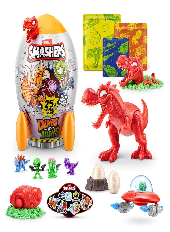 ZURU SMASHERS Smashers-Dinos VS Aliens- Series 1-Dinos VS Aliens Rocket(T-REX) - Image 1