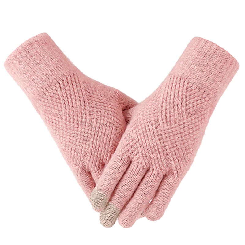 TOBEHIGHER Womens Gloves - Touch Screen Winter Gloves Women Warm Alpaca Fleece Knit Glove,Elastic Cuff Winter Texting Gloves for Women Men - Image 1