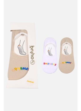 Aytuğ Women's Cotton 2 Pairs Special Boxed Ballet Socks - 31354-3  - Image 1