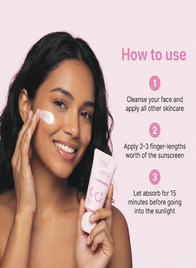 CVB C283 Sun Fluid Pigment Control Sunscreen SPF 65 PA++ UVA/UVB Protection, Lightweight Youth Protecting Face Sun Cream with High Protection, 80g - Image 3
