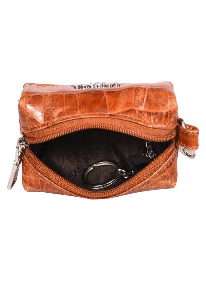Sassora Premium Leather Small Keycase For Men & Women (Tan) - Image 2